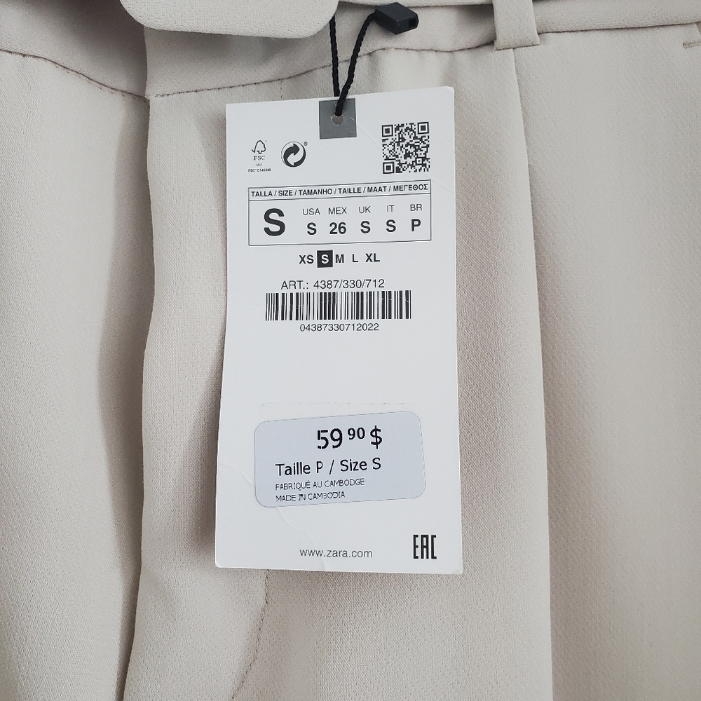 BNWT Zara High-waisted Belted Trousers - Picture 3 of 5